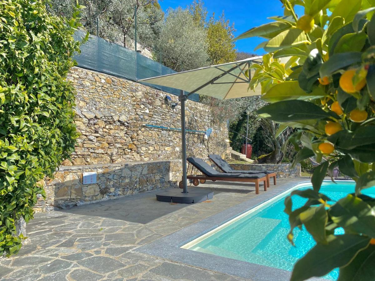 Appartamento CasaViva - Ampio Trilocale vista mare con piscina - Pieve Alta Pieve Ligure Esterno foto